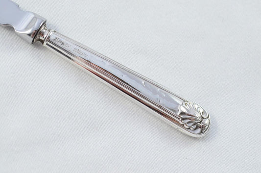 Sheffield Sterling Silver Handled Letter Opener Thread & Shell Pattern 1920