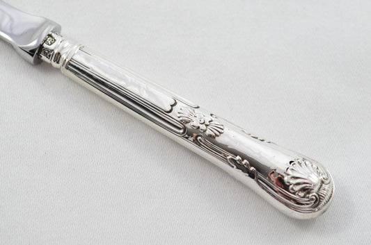 RARE Sheffield ATKIN & OXLEY Heavy Sterling Silver Letter Opener Kings 1830