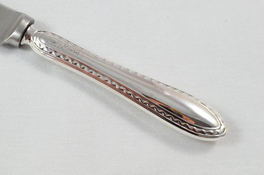 Walker & Hall Sterling Silver Handled Butter Knife Feather Edge Pattern 1921