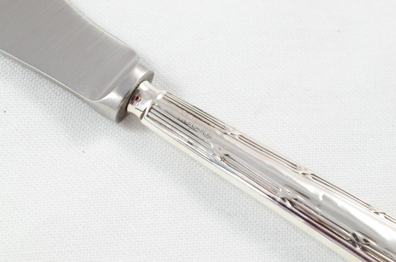 Cased Sheffield Sterling Silver Handled Butter Knife Reed & Ribbon Pattern 1919