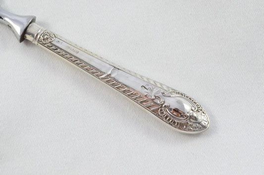 Sheffield Sterling Silver Handled Letter Opener Fancy Chippendale Pattern 1909