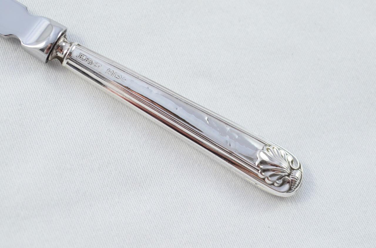 Sheffield Sterling Silver Handled Letter Opener Thread & Shell Pattern 1920