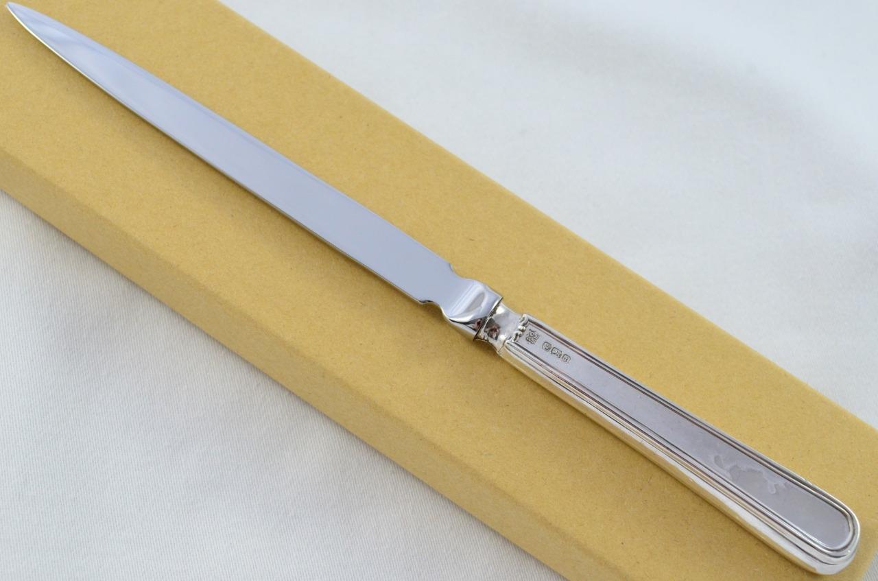 Sheffield Sterling Silver Handled Letter Opener Old English Thread Pattern 1911