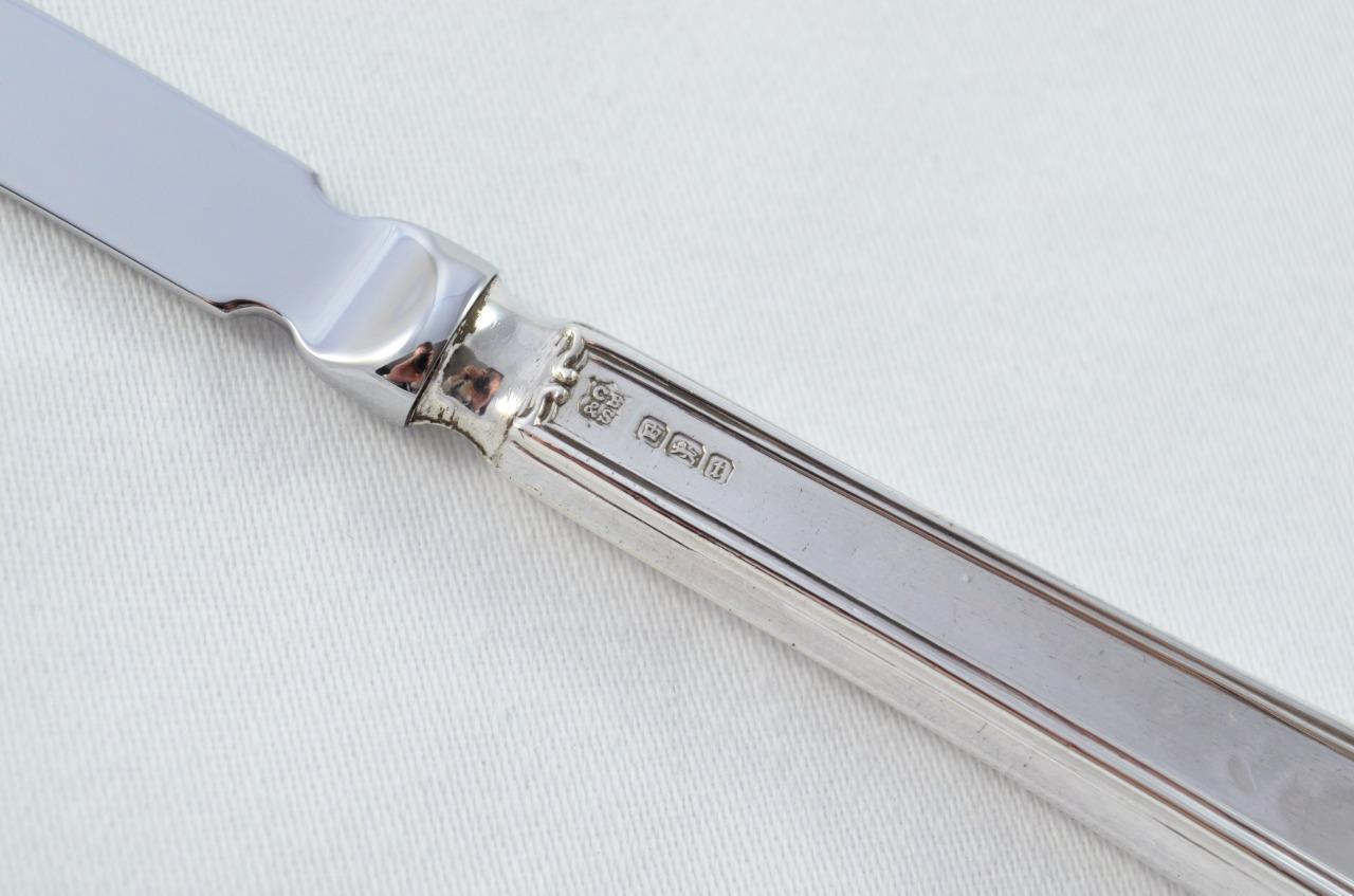 Sheffield Sterling Silver Handled Letter Opener Old English Thread Pattern 1911