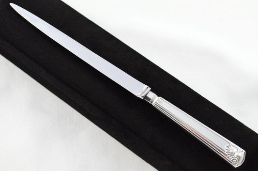 Sheffield Sterling Silver Handled Letter Opener Georgian Shell Pattern 1907