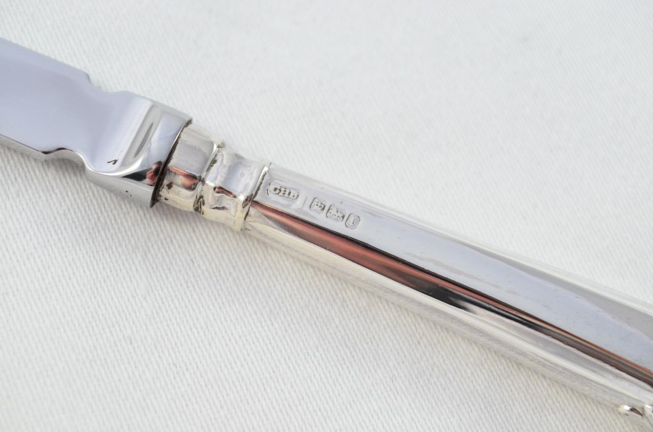 Sheffield Sterling Silver Handled Letter Opener Octagonal Pistol Pattern 1903