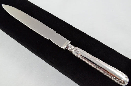 Cased Sheffield Sterling Silver Handled Letter Opener New Orleans Pattern 1908