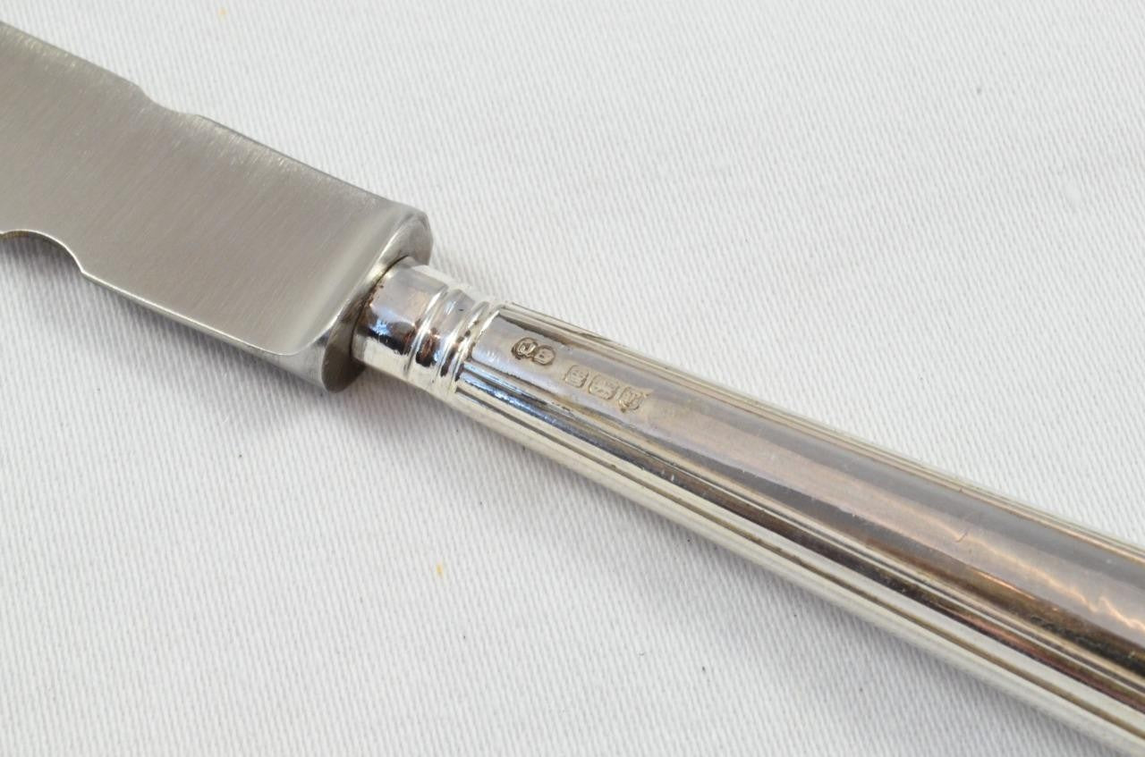 Antique Sheffield Silver Handled Letter Opener Old English Thread Pattern 1914