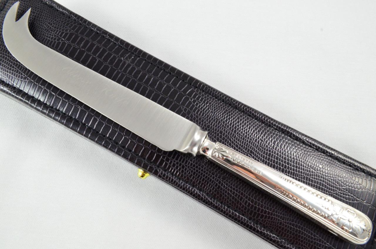 Cased Sheffield Sterling Silver Handled Cheese Knife Adam Pattern 1910