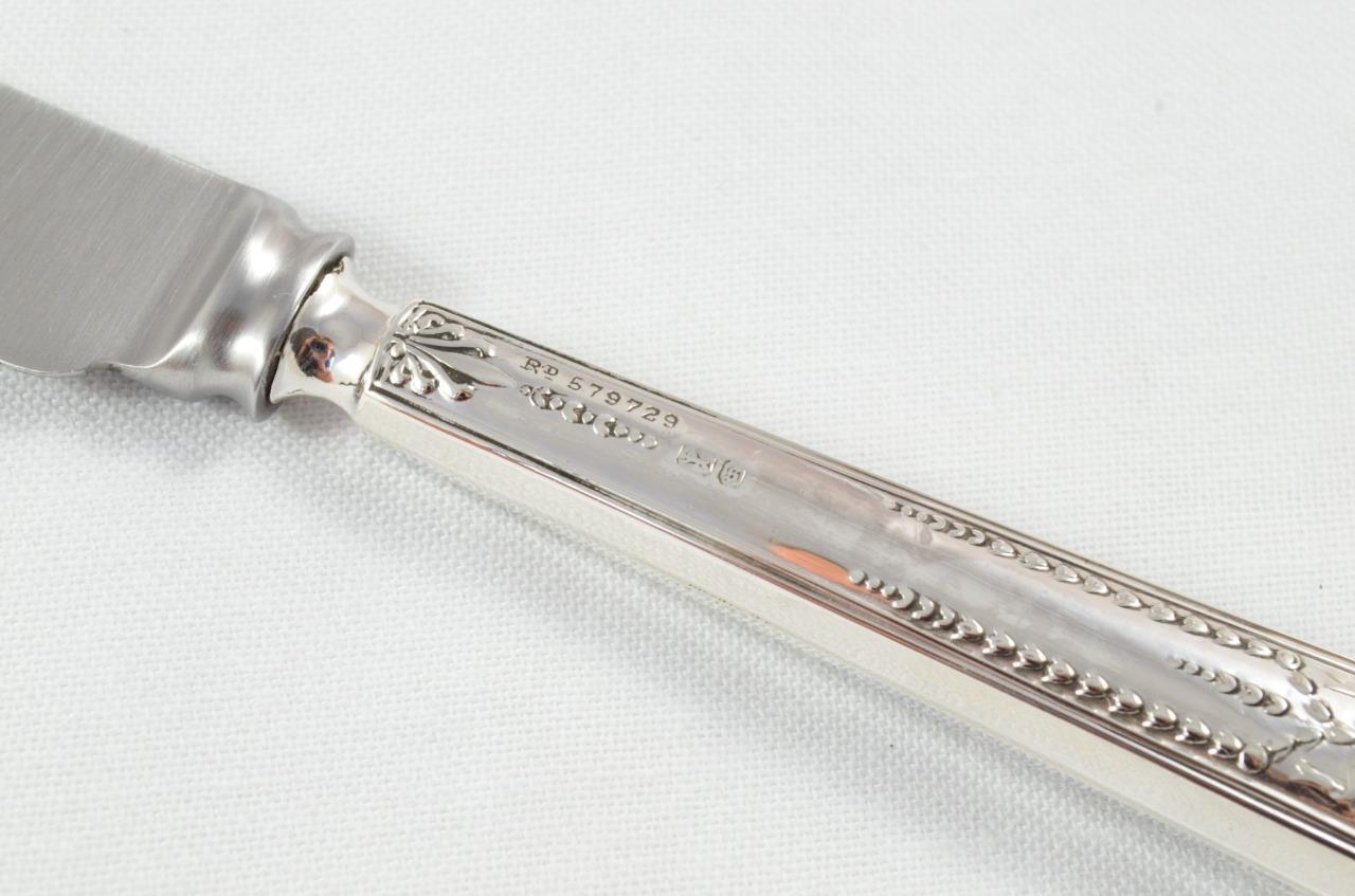 Cased Sheffield Sterling Silver Handled Cheese Knife Adam Pattern 1910