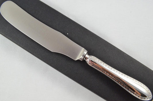 Walker & Hall Sterling Silver Handled Butter Knife Feather Edge Pattern 1921