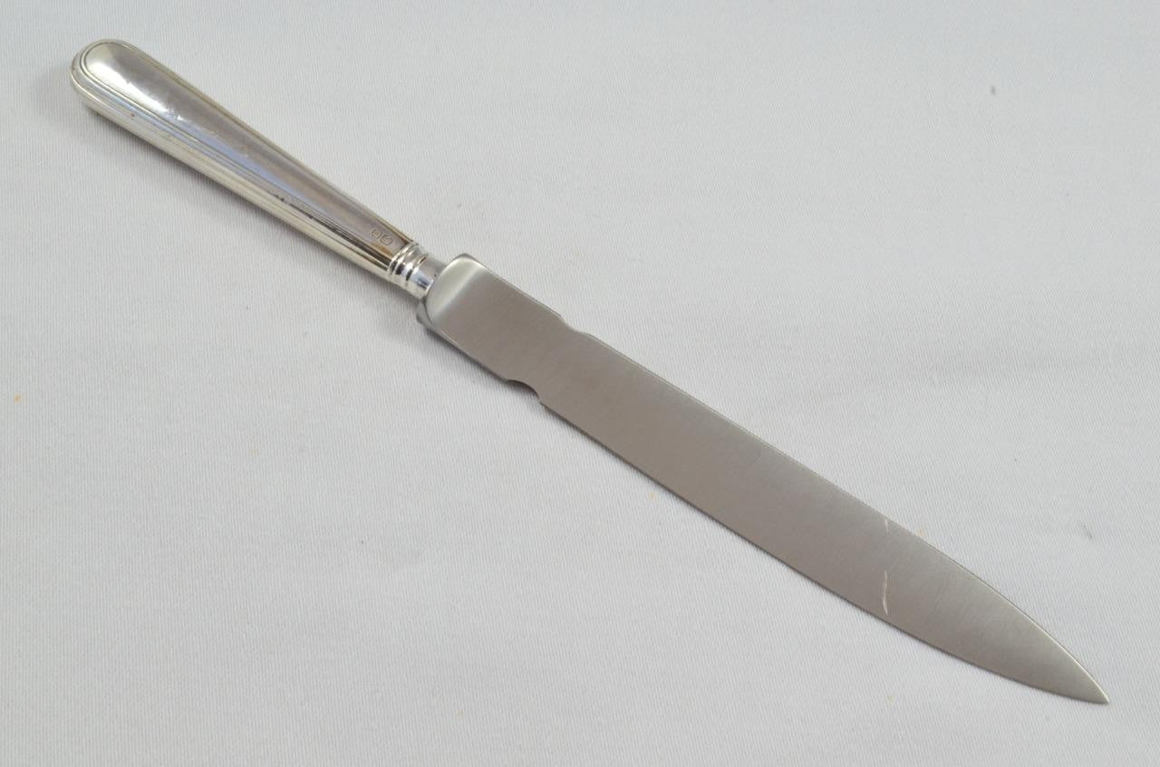 Antique Sheffield Silver Handled Letter Opener Old English Thread Pattern 1914