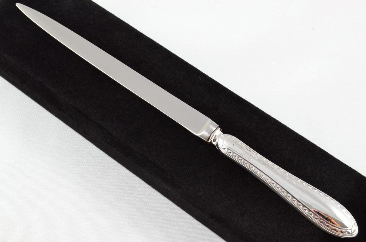 Antique Sheffield Silver Handled Letter Opener Feather Edge Pattern 1919