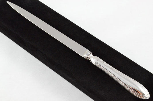 Antique Sheffield Silver Handled Letter Opener Feather Edge Pattern 1919
