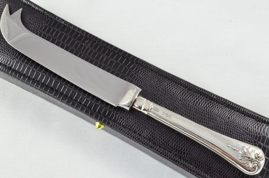 Roberts & Belk Sterling Silver Handled Cheese Knife Shell Husk Pattern 1915
