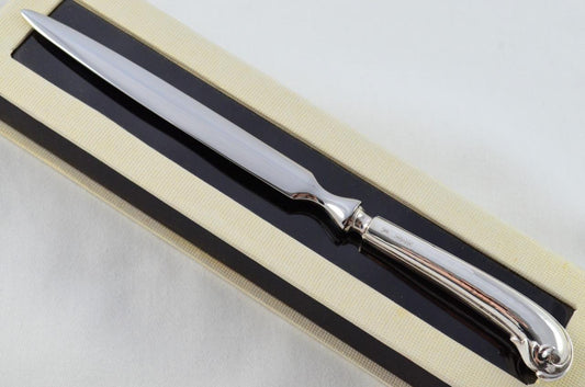 Sheffield Sterling Silver Handled Letter Opener Fancy Pistol Pattern 1896