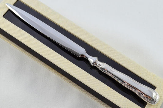 Sheffield Sterling Silver Handled Letter Opener Continental Fiddle Pattern 1910