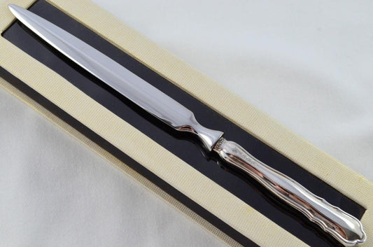 Sheffield Sterling Silver Handled Letter Opener Chippendale Pattern 1921